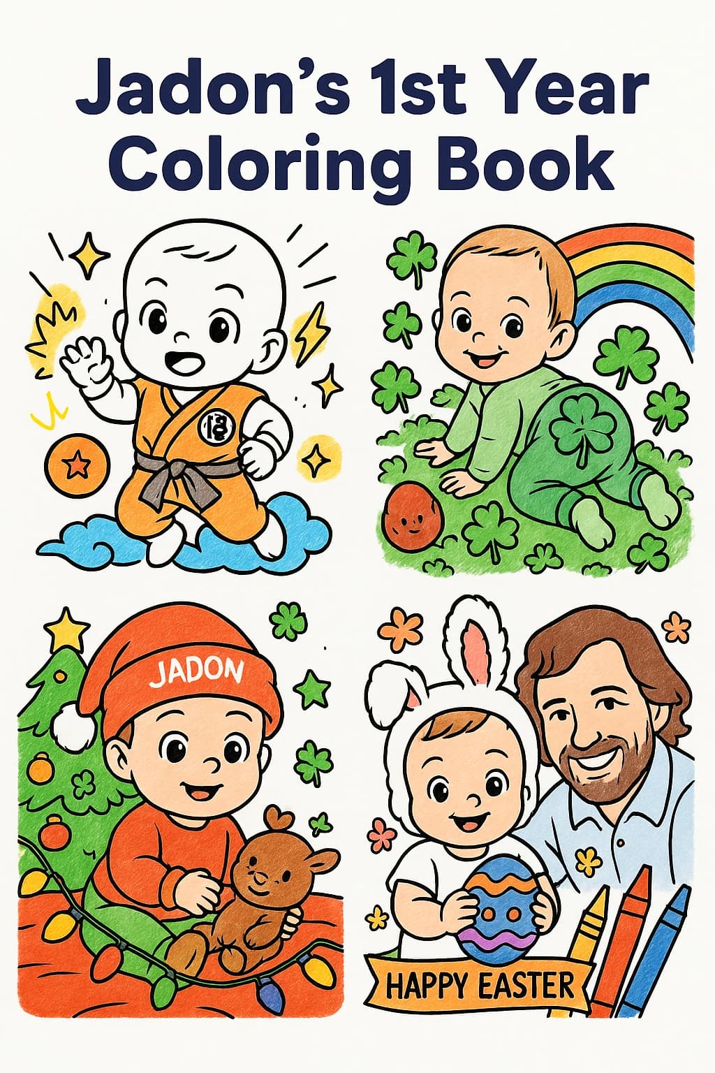 Custom coloring book cover